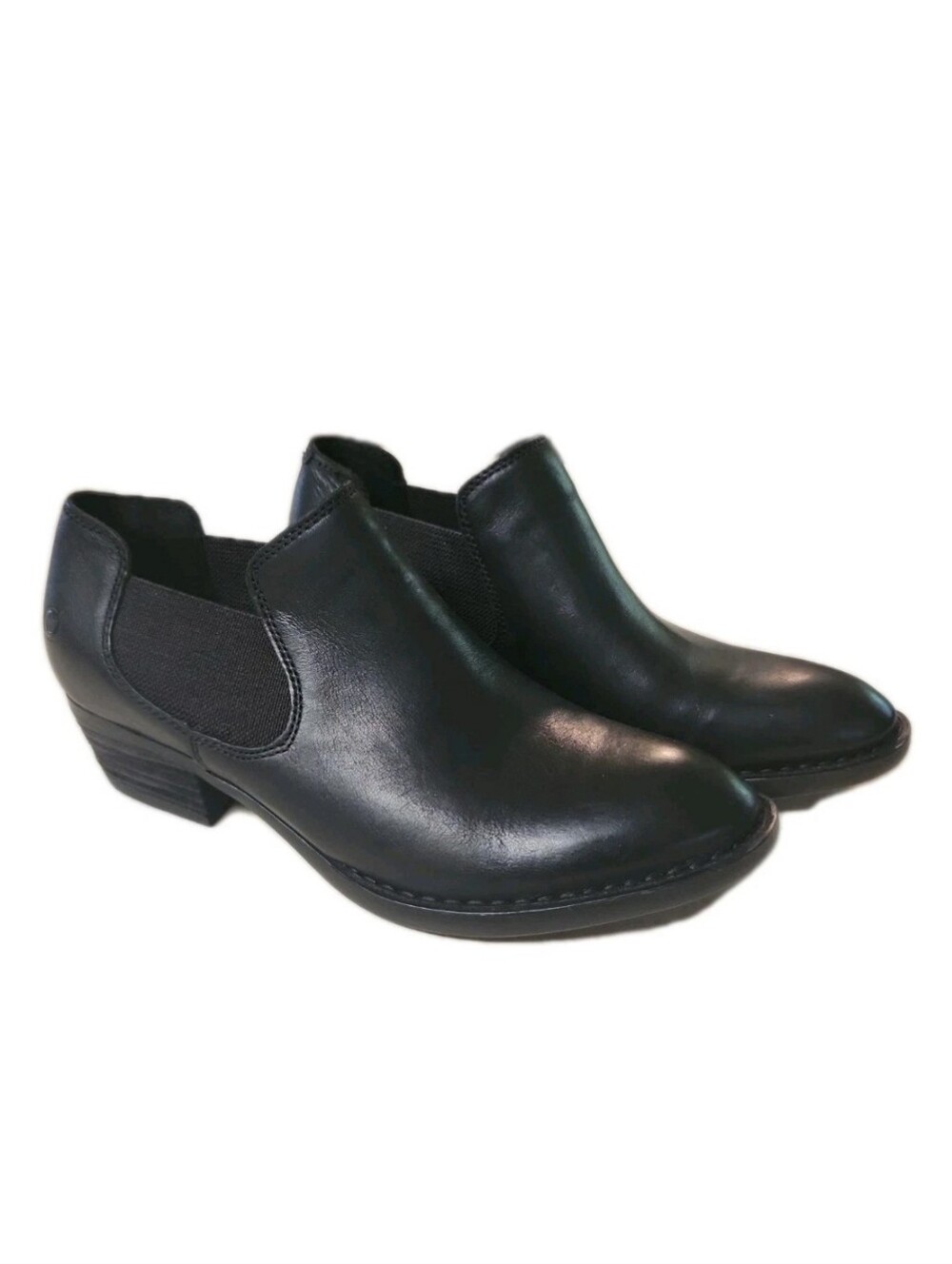 Born Dallia Black Leather Ankle Boots Booties Shooties Women's Size 8 NEW